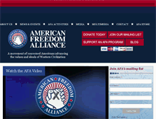 Tablet Screenshot of americanfreedomalliance.org